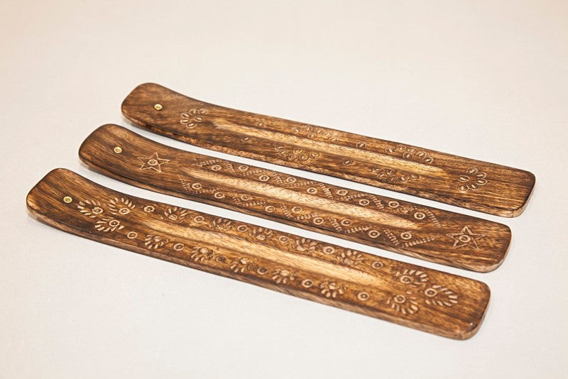 Hand-carved Wood Incense Holder