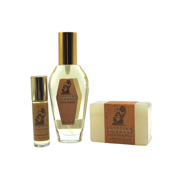 Egyptian Goddess™ Combo #3 <p>Perfume Spray + Special Roll-on + Soap</p> - Auric Blends
